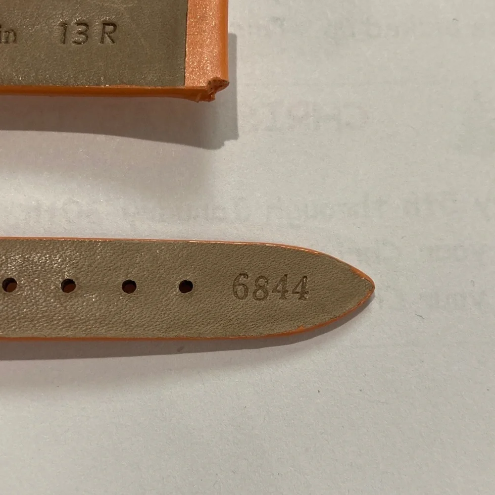 TechnoMarine watch strap, calfskin, 13R, pinkish orange color